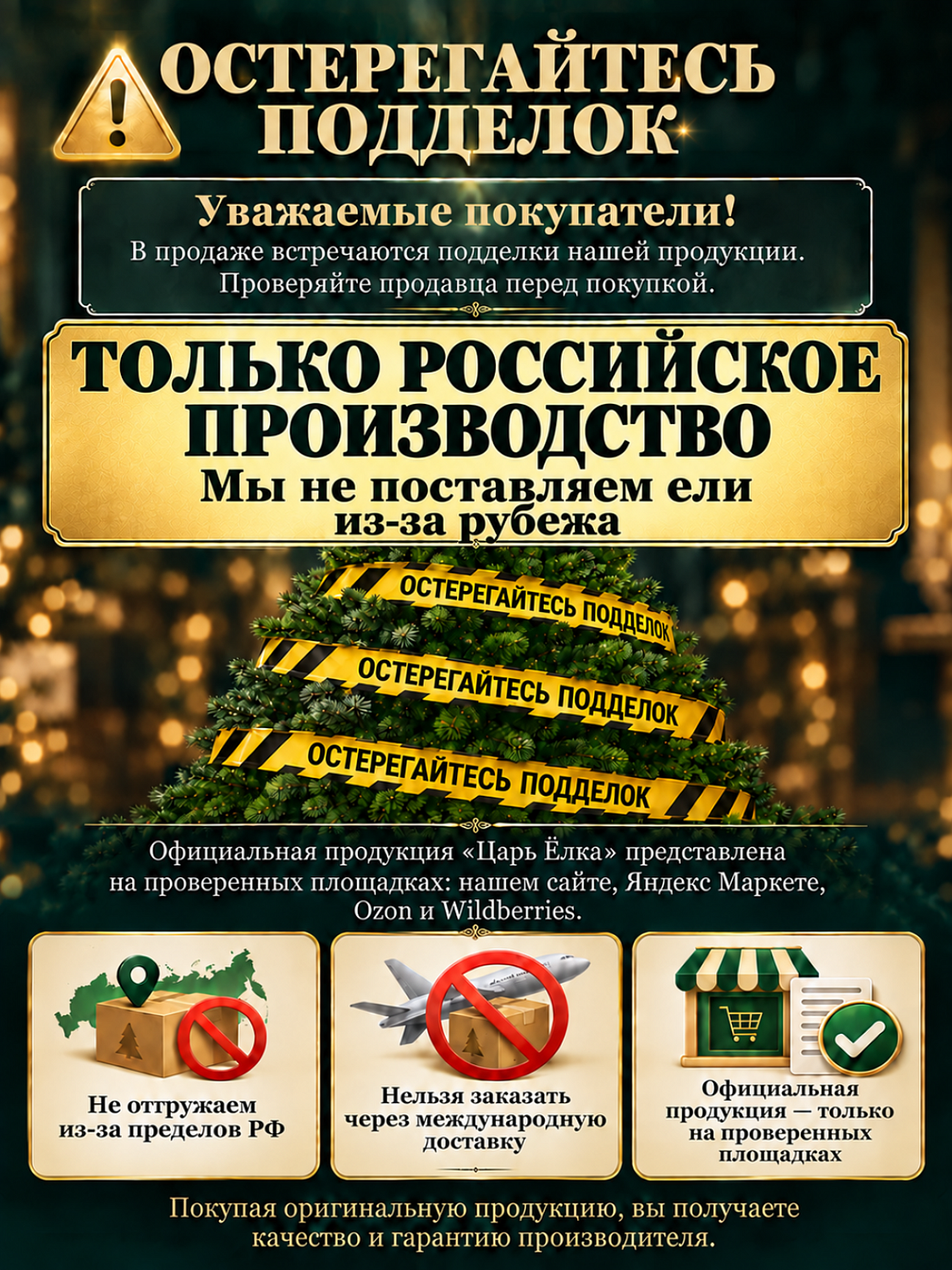 Ель искусственная Царь Елка Альтаир кристальный с освещением, ягодами и шишками